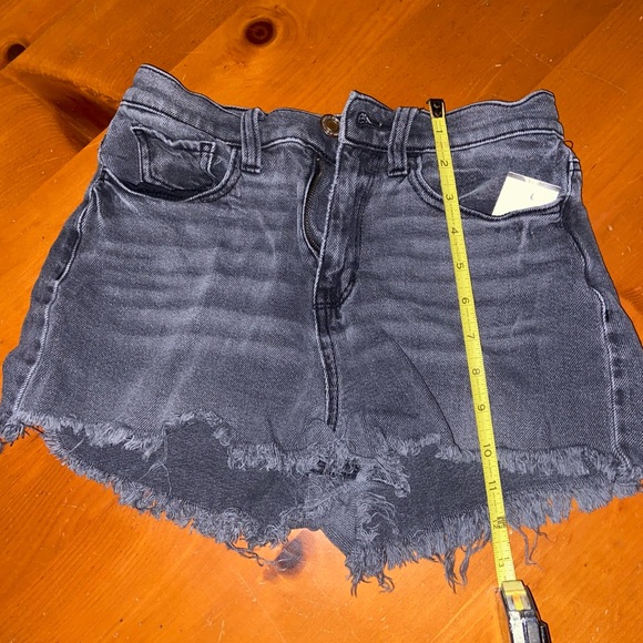 Urban Outfitters Super highrise 90s punk black denim shorts y2k summer bottoms - Picture 9 of 14